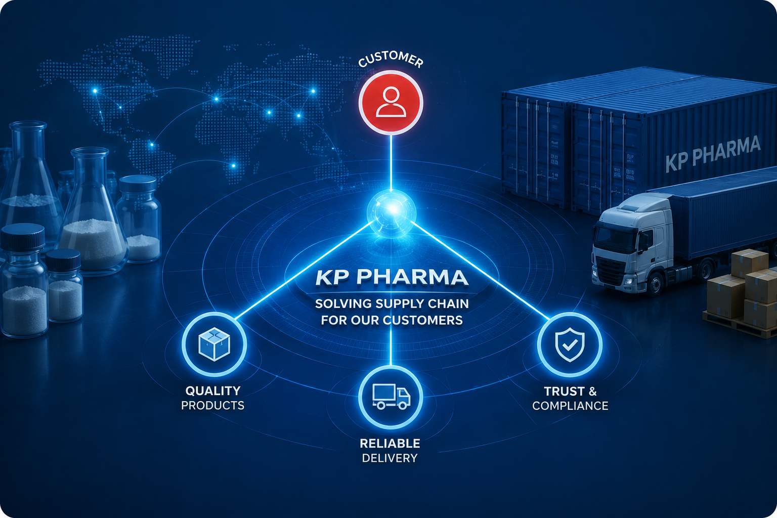 KP Pharma — solving supply chain for our customers: quality products, reliable delivery, trust and compliance